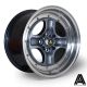 AutoStar Classic 16x8.5 ET25 4x100/4x108 Wheel- Gunmetal with Polished Lip