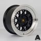 AutoStar Corse 15x8 ET25 4x100 Wheel- Black with Polished Lip