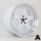 AutoStar GT5 19x9.5 ET22 5x114.3 Wheel- White with Polished LIp