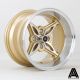 AutoStar Kanji 14x8 ET-5 4x100 Wheel- Gold with Polished Face