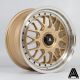AutoStar Monza 18x8.5 ET45 5x112/5x120 Wheel- Gold with Polished Lip