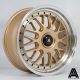 AutoStar Monza 19x8.5 ET45 5x112/5x120 Wheel- Gold with Polished Lip