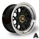 AutoStar Sprint 15x8 ET10 4x100/4x114.3 Wheel- Black with Polished Lip