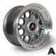 AutoStar Sprint 15x8 ET10 4x100/4x108 Wheel- Gunmetal with Polished Lip
