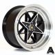 AutoStar STR 15x8 ET25 4x100 Wheel- Black with Polished Face