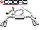 Cobra Sport Audi S3 (8V, Saloon) Quattro (13-18) Resonated Non-Valved Turbo-Back Exhaust with Sports Cat