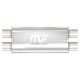 MagnaFlow Universal Dual 2.5" Inlet / Outlet 5in. x 8in. x 18in. Oval Straight-Through Performance Exhaust Muffler