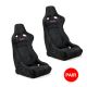NRG Innovations Reclining Racing Seat - Prisma in Black Suede