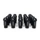 BLOX Racing Street Series Forged Lug Nuts - Black 12 x 1.5mm - Set of 16 (New Design)
