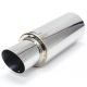 BLOX Racing 76.2mm N1 Angled Tip Muffler Universal