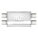 MagnaFlow Universal 4in. x 9in. x 14in. Oval Straight-Through Performance Exhaust Muffler - Dual 2.25" Inlet / Dual 2.25" Outlet