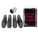 McGard 6 Lug Hex Install Kit w/Locks (Cone Seat Nut) M12X1.5 / 13/16 Hex / 1.5in. Length - Black