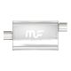 MagnaFlow Universal 4in. x 9in. x 14in. Oval Straight-Through Performance Exhaust Muffler - 3" Inlet / Offset Outlet