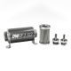DeatschWerks Stainless Steel 5/16in 10 Micron Universal Inline Fuel Filter Housing Kit (110mm)