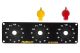 Haltech Triple Switch Panel Only - includes Yellow & Red knobs