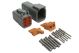 Haltech Plug and Pins Only - Matching Set Deutsch DTM-6 Connectors (7.5 Amp)