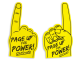Haltech "Page Up for Power" Foam Finger Size: One Size Fits All Fingers
