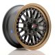 JR Wheels JR10 15x7 ET30 4x100/108- Matt Black w/Anodized Bronze Lip