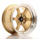 JR Wheels JR12 15x8.5 ET13 4x100/114.3- Gold w/Machined Lip