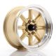 JR Wheels JR19 14x7 ET0 4x100/114.3- Gold w/Machined Lip