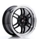 JR Wheels JR7 15x7 ET38 4x100/114.3- Gloss Black w/Machined Lip