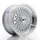 JR Wheels JR9 15x7 ET20 4x100/108- Silver w/Machined Lip+Silver Rivets