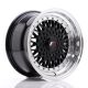 JR Wheels JR9 15x8 ET20 4x100/108- Gloss Black w/Machined Lip