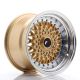 JR Wheels JR9 15x9 ET10 4x100/108- Gold w/Machined Lip