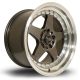 Rota Kyusha 17x9.5 5x114.3 ET0 Wheel- Gunmetal with Polished LIp