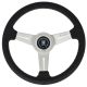Nardi Classic Leather Steering Wheel 330mm with Grey Stitching and Satin Spokes