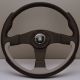 Nardi Challenge Black/Grey Leather Steering Wheel 350mm with Black Spokes