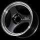 ADVAN ONII2 14x5.5 ET38 4x100 Wheel (STD Face, 63mm Centre Bore)- Black Gunmetal Machined Lip
