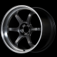 ADVAN R6 18x8.5 ET37 5x114.3 Wheel (MID Face, 73mm Centre Bore)- Hyper Black Machined Lip