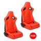 NRG Innovations Reclining Racing Seat - Omega in Red Vinyl