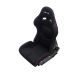 NRG Innovations Reclining Bucket Seat - Black with Red Stitching