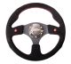 NRG Innovations Reinforced Steering Wheel (320mm) Black Suede w/Dual Buttons