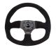 NRG Innovations Reinforced Steering Wheel (320mm Horizontal / 330mm Vertical) Black Suede w/Black Stitching