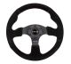 NRG Innovations Reinforced Steering Wheel (320mm) Suede w/Black Stitch