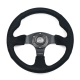 NRG Innovations Reinforced Steering Wheel (320mm) Alcantara Steering Wheel w/ Black Stitching