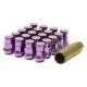 Muteki SR35 Close End Lug Nuts w/ Lock Set - Purple 12x1.50 35mm