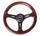 NRG Innovations Classic Wood Grain Steering Wheel (330mm) Wood Grain w/Matte Black 3-Spoke Center