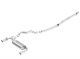 Borla Ford Focus RS 2.3L EcoBoost (16-18) ATAK Cat-Back Exhaust- Single Round Rolled Angle-Cut Chrome Tip