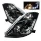 SPYDER Nissan 350z (03-05) Projector Headlights- DRL, Black- Halogen Model Only