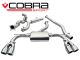 Cobra Sport Audi S3 (8P, 3DR) Quattro (13-17) Resonated Non-Valved Turbo-Back Exhaust with Sports Cat