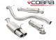 Cobra Sport Ford Fiesta ST 180 (Mk7) (13+) Resonated Turbo-Back Exhaust with Sports Cat, Twin Tailpipes