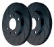 Black Diamond Infiniti Q60 Coupe 2.0T/3.0TT (17-20) Rear Grooved Vented Brake Discs (Pair) (350mm)