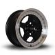 Rota Kyusha 15x7 4x100 ET38 Wheel- Black with Polished LIp