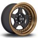 Rota Kyusha 15x8 4x100 ET0 Wheel- Flat Black with Bronze Lip