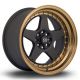 Rota Kyusha 17x9 4x108/4x100 ET20 Wheel- Flat Black with Bronze Lip