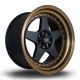 Rota Kyusha 17x9 4x108/4x100 ET20 Wheel- Flat Black with Bronze Lip